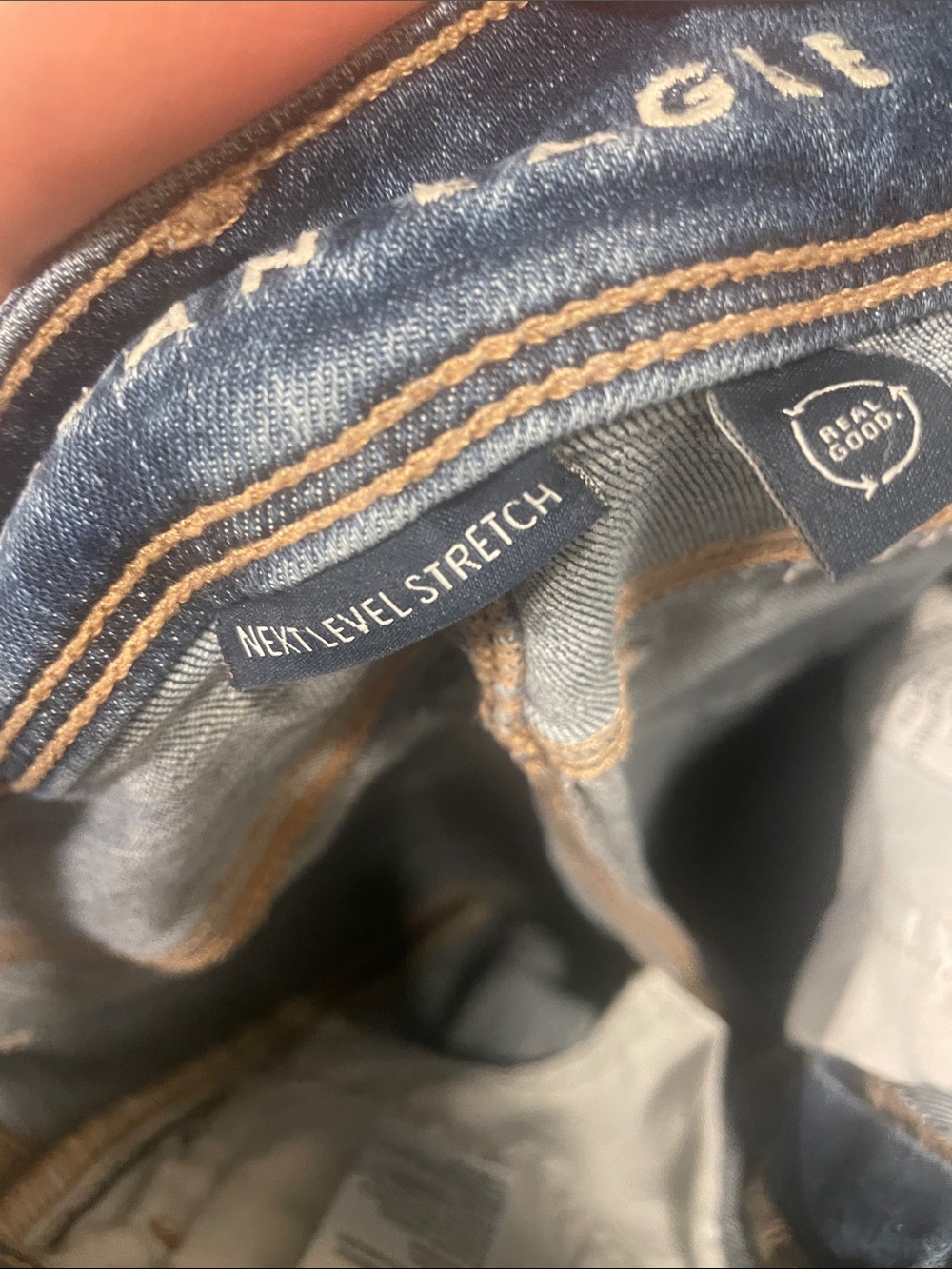 American Eagle Outfitters Dark Blue Flare Jeans - Picture 2 of 3